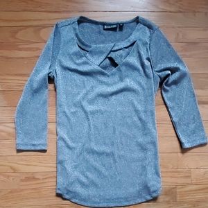 Silver shimmer top